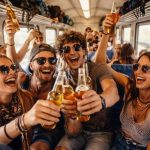 Die Party im Zug kann die Festivalstimmung vorher entfachen lassen.